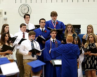 Members of the Concert Choir perform "For Good" during the Poland Seminary High School Graduation, Saturday, May 27, 2017 in Poland...(Nikos Frazier | The Vindicator)