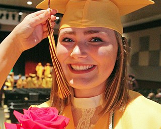 William D Lewis the Vindicator  South Range grad Olivia Bowman before 5-27-17 commencement at South Range High School.