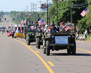 Members if the American Legion Post 565 rode in humvees during the Memorial Day Parade in Boardman on Monday morning.   Dustin Livesay  |  The Vindicator  5/29/17  Boardman.
