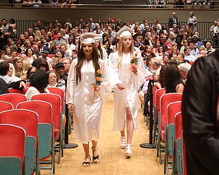 Students walk in during the Howland High School Graduation at Packard Music Hall, Wednesday, May 31, 2017 in Warren...(Nikos Frazier | The Vindicator)