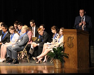 Neighbors | Abby Slanker.Steve Hlaudy, Canfield High School physics teacher, was the guest speaker for the Canfield High School National Honor Society Induction Ceremony on April 27.