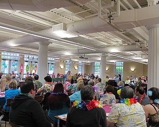 Neighbors | Alexis Bartolomucci.Guests filled the Poland library on May 11 for the Murder in the Library: Hulas and Homicide event.