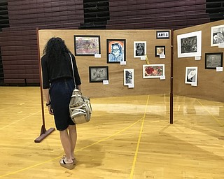 Neighbors | Alexis Bartolomucci.Art work by Boardman High School students was put on display for guests to look at during the Art Show.
