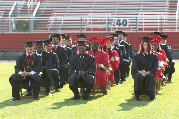        ROBERT K. YOSAY  | THE VINDICATOR...over 60 Graduates of Campbell High School received their diplomas at the John Knapic Stadium.