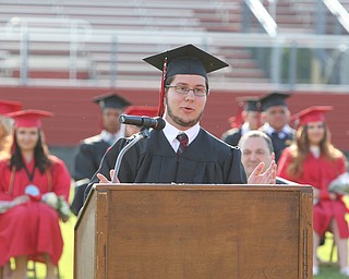        ROBERT K. YOSAY  | THE VINDICATOR...over 60 Graduates of Campbell High School received their diplomas at the John Knapic Stadium...Class President Paul Tropea talks about the years that have gone by