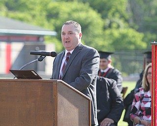        ROBERT K. YOSAY  | THE VINDICATOR...over 60 Graduates of Campbell High School received their diplomas at the John Knapic Stadium... Capt. William J Toti  Commencement speaker