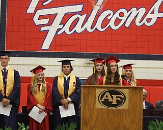             ROBERT  K. YOSAY | THE VINDICATOR..Austintown Fitch High School graduated over 300 students in the Fitch Gym Saturday morning as the graduation season is coming to a close