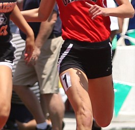 Emily Marsico(310) of Girard competes in the DII 100 girls meter hurdles final during the 2017 OHSAA Boys and Girls State Track and Field Tournaments, Saturday, June 3, 2017 at the Jesse Owens Memorial Stadium in Columbus...(Nikos Frazier | The Vindicator)
