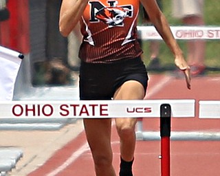 Tori Blandine(530) of Newton Falls competes in the DII girls 300 boys meter hurdles final during the 2017 OHSAA Boys and Girls State Track and Field Tournaments, Saturday, June 3, 2017 at the Jesse Owens Memorial Stadium in Columbus...(Nikos Frazier | The Vindicator)