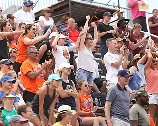 Parents cheer on athletes during the 2017 OHSAA Boys and Girls State Track and Field Tournaments, Saturday, June 3, 2017 at the Jesse Owens Memorial Stadium in Columbus...(Nikos Frazier | The Vindicator)