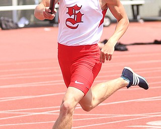 Turner Johnson(111) of Salem competes in the DII boys 4 x 400 meter relay final during the 2017 OHSAA Boys and Girls State Track and Field Tournaments, Saturday, June 3, 2017 at the Jesse Owens Memorial Stadium in Columbus...(Nikos Frazier | The Vindicator)