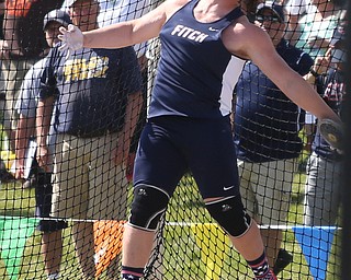 Brent Fairbanks(187) of Austintown Fitch competes in the DI boys discus final during the 2017 OHSAA Boys and Girls State Track and Field Tournaments, Saturday, June 3, 2017 at the Jesse Owens Memorial Stadium in Columbus...(Nikos Frazier | The Vindicator)