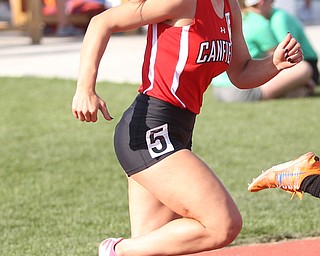 Anita Mancini(710) of Canfield competes in the DI girls 800 meter run final during the 2017 OHSAA Boys and Girls State Track and Field Tournaments, Saturday, June 3, 2017 at the Jesse Owens Memorial Stadium in Columbus...(Nikos Frazier | The Vindicator)