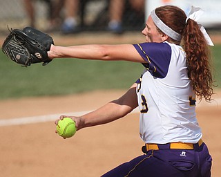 William D Lewis the vindicator   Cham[pion pitcher McKenzie Zigmeont delivers during state championship win 6-3-17.