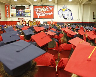             ROBERT  K. YOSAY | THE VINDICATOR..Austintown Fitch High School graduated over 300 students in the Fitch Gym Saturday morning as the graduation season is coming to a close