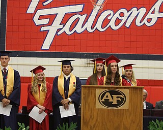             ROBERT  K. YOSAY | THE VINDICATOR..Austintown Fitch High School graduated over 300 students in the Fitch Gym Saturday morning as the graduation season is coming to a close