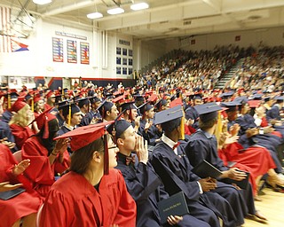             ROBERT  K. YOSAY | THE VINDICATOR..Austintown Fitch High School graduated over 300 students in the Fitch Gym Saturday morning as the graduation season is coming to a close