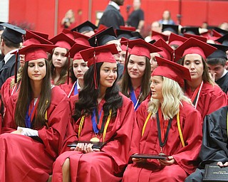             ROBERT  K. YOSAY | THE VINDICATOR..Canfield High School Gym  as class of 2017 graduates.