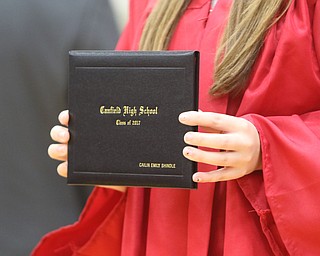             ROBERT  K. YOSAY | THE VINDICATOR..Canfield High School Gym  as class of 2017 graduates.h.the anticipated diploma