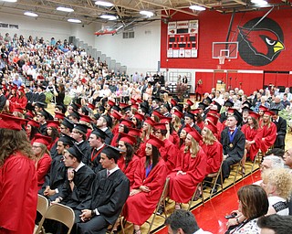             ROBERT  K. YOSAY | THE VINDICATOR..Canfield High School Gym  as class of 2017 graduates..