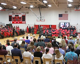             ROBERT  K. YOSAY | THE VINDICATOR..Canfield High School Gym  as class of 2017 graduates..