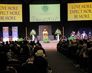             ROBERT  K. YOSAY | THE VINDICATOR..Valley Christian graduated over 50 students  at Highway Tabernacle Church in Austintown Sunday afternoon...Marissa Dave Valedictorian
