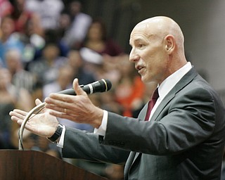 William D. Lewis the Vindicator  Boardman commencement speaker Timothy Saxton and Boardman Schools Supt., speaks during commencement June 4, 2017 at BHS.