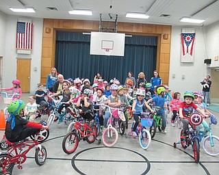 Neighbors | Alexis Bartolomucci.Students from Danielle Argeras, Joy Bucci and Samantha Cox's class brought their bikes to school at Poland North Preschool for the St. Jude Trike-a-Thon on May 5.