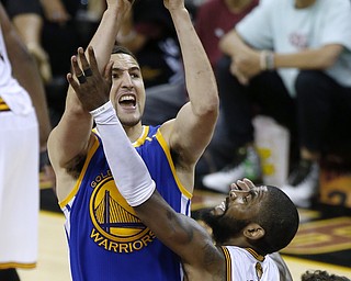 Klay Thompson of the Golden State Warriors puts up a shot in Game 3 of the NBA Finals. Golden State won 118-113. (Photo Credit: Associated Press)