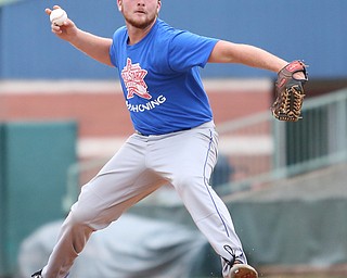 Mahoning County pitcher Dan Klase(18)(Poland) pitches during the 1st inning in the 2017 High School Valley All Star Classic, Friday, June 9, 2017 at Eastwood Field. Trumbull County won 8-6...(Nikos Frazier | The Vindicator)..