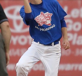 Mahoning County outfielder Justin Ciccone(21)(Western Reserve) waits for the catch during the 7th inning in the 2017 High School Valley All Star Classic, Friday, June 9, 2017 at Eastwood Field. Trumbull County won 8-6...(Nikos Frazier | The Vindicator)..