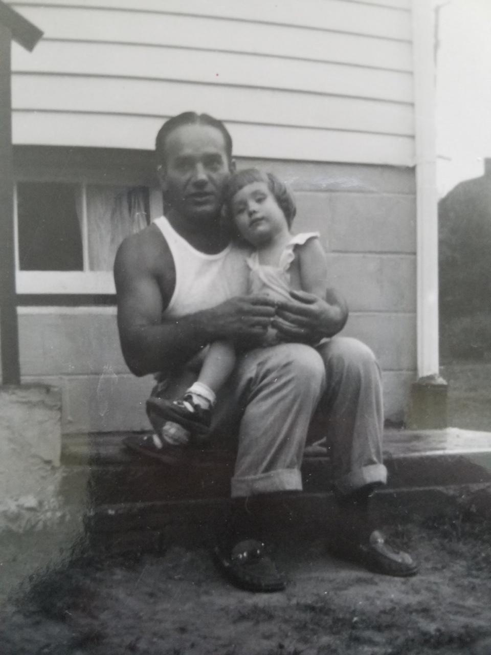 Joseph R. Yankle with his daughter, Kathleen Yankle Funtulis in Youngstown in 1952.