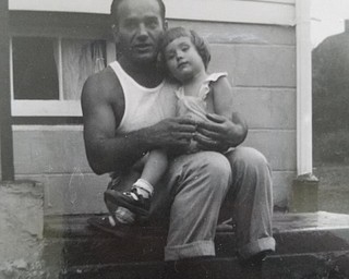 Joseph R. Yankle with his daughter, Kathleen Yankle Funtulis in Youngstown in 1952.