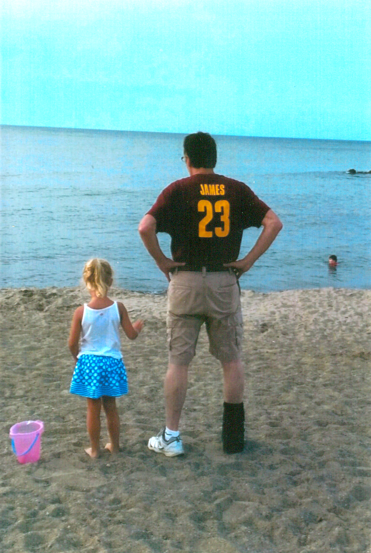 Mena Monroe with her dad Russ at Presque Isle in Erie.