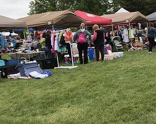 Neighbors | Alexis Bartolomucci.Tents were set up all over Boardman Park for the Baby Bargain Boutique full of gently-used and new items vendors were selling.