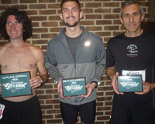 Neighbors | Submitted.The Austintown Lions 5-K run took place for the 22nd year on May 13. Pictured are the overall winners, from left, Jonathon Bolha (first, Austintown), Anthony Costa (second, Niles) and Tom Grantonic (third, Boardman).