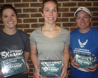 Neighbors | Submitted.The winners of the women's event at the 22nd annual Austintown Lions 5-K were, from left, Geniene Hankey (first, Youngstown), Josellen Hrusoksky (second, Austintown) and Susan Sarachene (third, Austintown). The event took place on May 13.