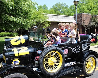 Neighbors | Abby Slanker.A group of Hilltop Elementary School kindergartners climbed into a Model T to learn about the vehicle during the school’s Vehicle Career Day on May 19.
