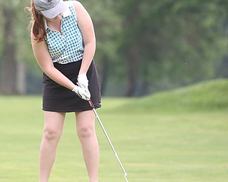 Emily Marcavish(U-17) putts on hole 7 during the Greatest Golfer of the Valley Junior Qualifier at Tam O'Shanter Golf Course, Thursday, June 15, 2017 in Hermitage...(Nikos Frazier | The Vindicator)