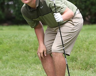 Brian Terlesky(U-17) watches his ball after teeing off on hole 1 during a playoff for first in the Greatest Golfer of the Valley Junior Qualifier at Tam O'Shanter Golf Course, Thursday, June 15, 2017 in Hermitage...(Nikos Frazier | The Vindicator)