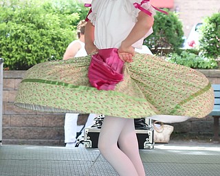 Anna Kosol(11) of Moon Township, Pa. performs with the Slavjane Folk Ensemble perform during the Simply Slavic Festival at Federal Plaza East, Saturday, June 17, 2017 in downtown Youngstown...(Nikos Frazier | The Vindicator)