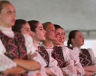 Emma Tomei(16) of Stowe Township, Pa. performs with the Slavjane Folk Ensemble perform during the Simply Slavic Festival at Federal Plaza East, Saturday, June 17, 2017 in downtown Youngstown...(Nikos Frazier | The Vindicator)