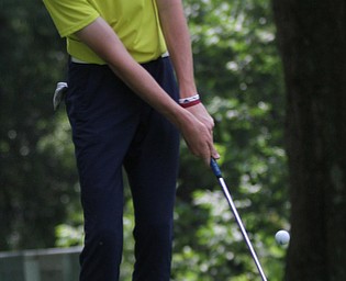 Connor Sevens chips on hole 16 during the AJGA practice round at Mill Creek Golf Course, Monday, June 19, 2017 in Boardman...(Nikos Frazier | The Vindicator)