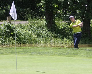 Connor Sevens chips on hole 17 during the AJGA practice round at Mill Creek Golf Course, Monday, June 19, 2017 in Boardman...(Nikos Frazier | The Vindicator)