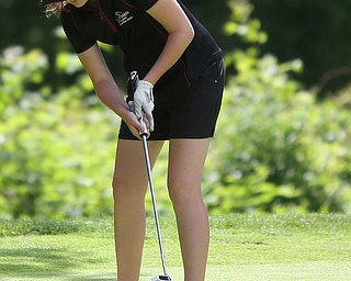 Jayne Bernard putts on hole 16 during the first round of the AJGA Mill Creek Foundation Junior All-Star, Tuesday, June 2017, 2017 at Mill Creek Golf Course. ..(Nikos Frazier | The Vindicator)..