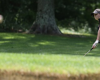 Jayne Bernard chips onto the green on hole 18 during the first round of the AJGA Mill Creek Foundation Junior All-Star, Tuesday, June 2017, 2017 at Mill Creek Golf Course. ..(Nikos Frazier | The Vindicator)..