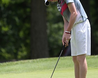 Conner Stevens putts on hole 10 during the first round of the AJGA Mill Creek Foundation Junior All-Star, Tuesday, June 2017, 2017 at Mill Creek Golf Course. ..(Nikos Frazier | The Vindicator)..