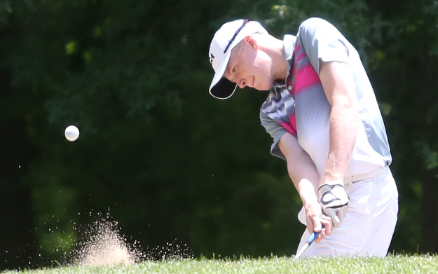 Conner Stevens putts out of a sand trap on hole 16 during the first round of the AJGA Mill Creek Foundation Junior All-Star, Tuesday, June 2017, 2017 at Mill Creek Golf Course. ..(Nikos Frazier | The Vindicator)..
