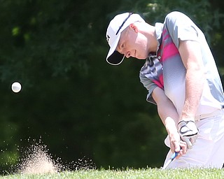 Conner Stevens putts out of a sand trap on hole 16 during the first round of the AJGA Mill Creek Foundation Junior All-Star, Tuesday, June 2017, 2017 at Mill Creek Golf Course. ..(Nikos Frazier | The Vindicator)..