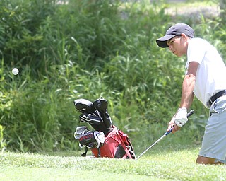 Kahmar Byers chips on hole 17 during the first round of the AJGA Mill Creek Foundation Junior All-Star, Tuesday, June 2017, 2017 at Mill Creek Golf Course. ..(Nikos Frazier | The Vindicator)..